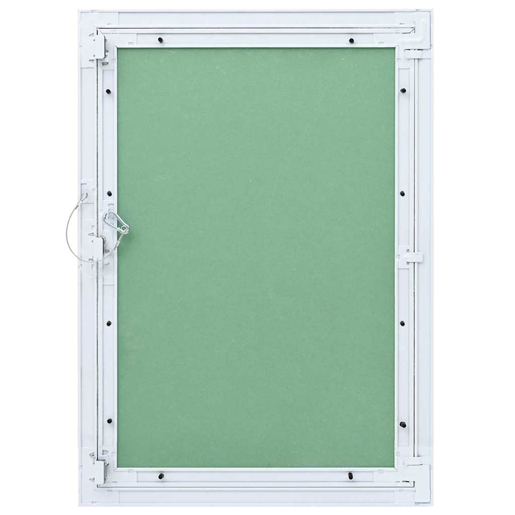 vidaXL Zugangstür Weiß 55 x 75 cm Aluminium und Gipskarton - Image 5