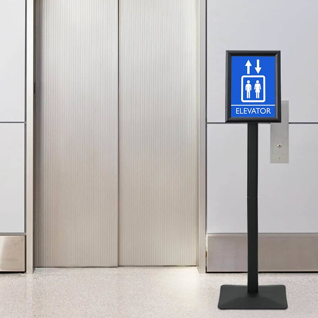 vidaXL Podest-Posterständer Schwarz A4 Aluminium und PVC