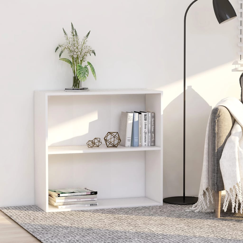 vidaXL Bücherregal Weiß 80x30x76,5 cm Holzwerkstoff