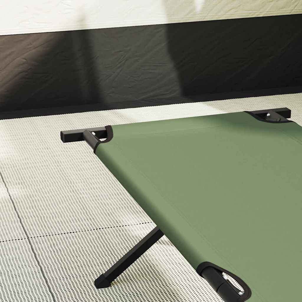 vidaXL Lit de camping pliant Amy jaune Tissu Oxford - Image 3