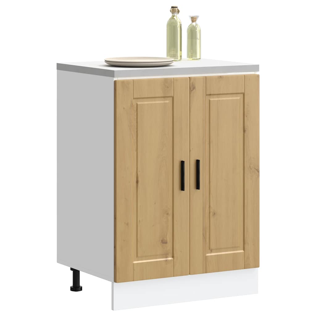 vidaXL Mueble bajo de cocina porto roble artesano madera reconstituida