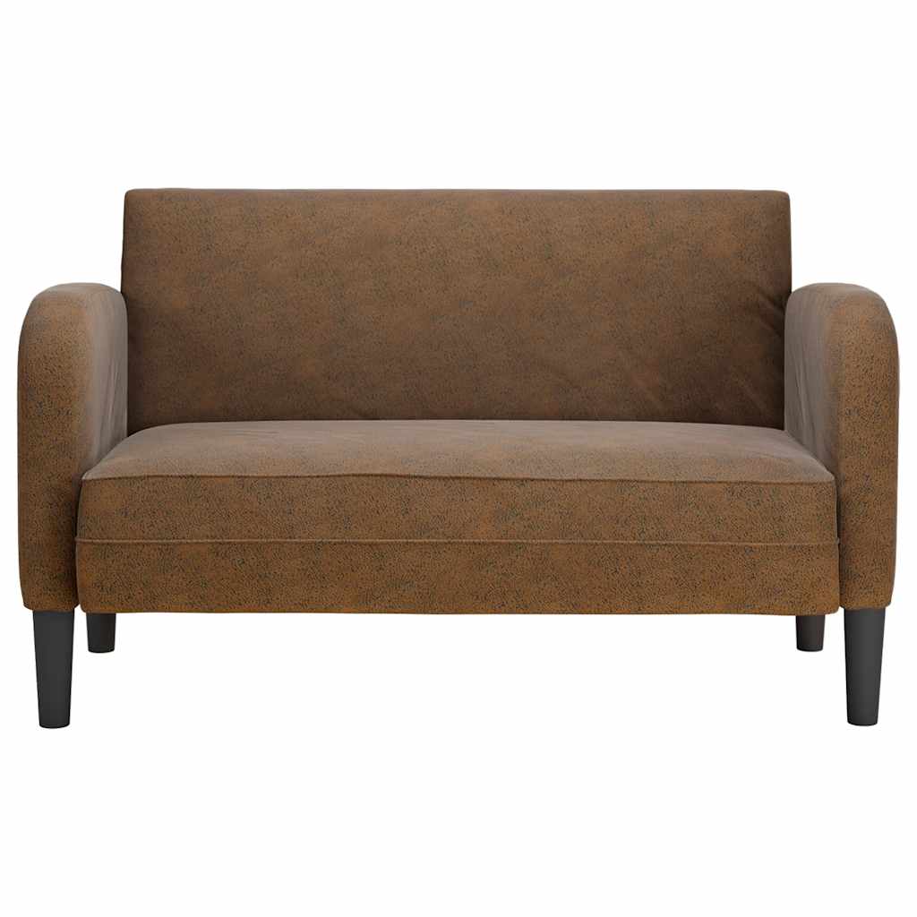 vidaXL Zweisitzer-Sofa Braun 110 cm Kunstleder - Image 3