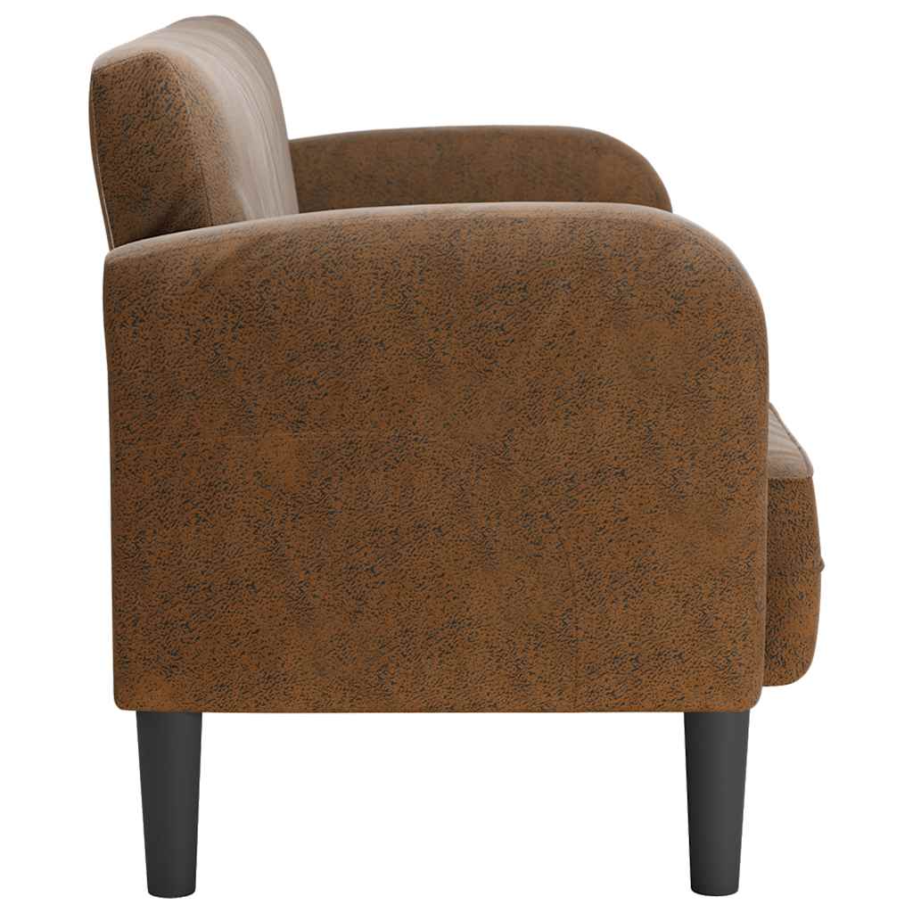 vidaXL Zweisitzer-Sofa Braun 110 cm Kunstleder - Image 4