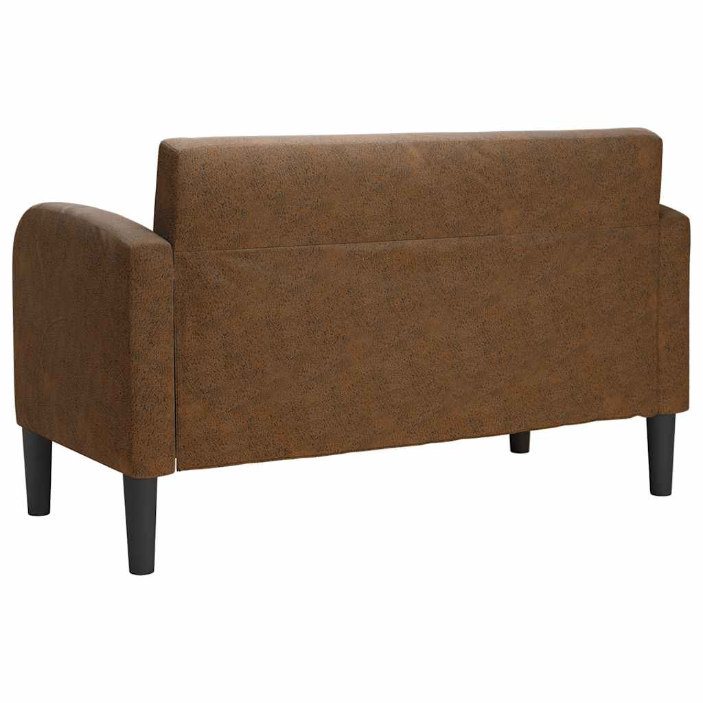 vidaXL Zweisitzer-Sofa Braun 110 cm Kunstleder - Image 5