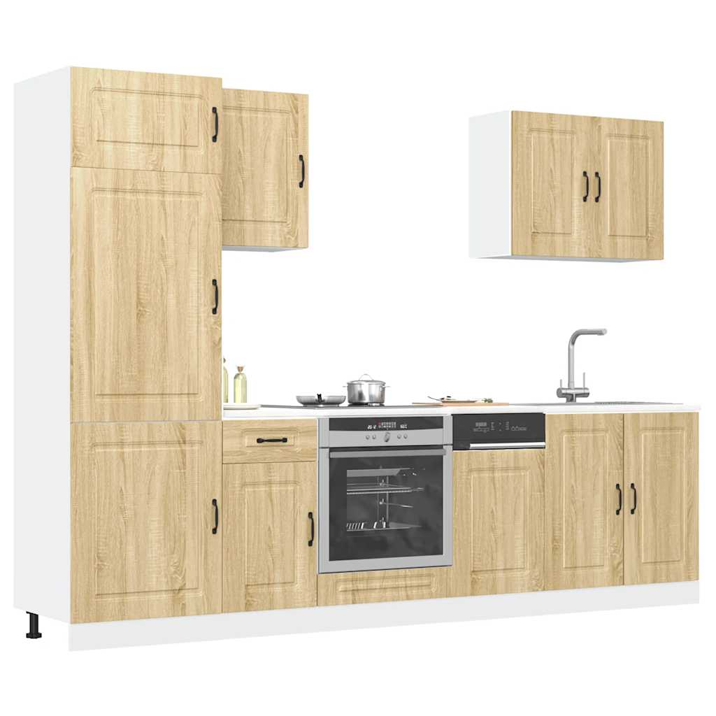 vidaXL Mueble cocina Kalmar roble sonoma 7 pzas madera contrachapada