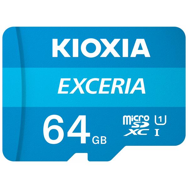 Scheda Di Memoria Micro SD con Adattatore Kioxia Exceria UHS-I Classe 10 Azzurro Capacità :64 GB