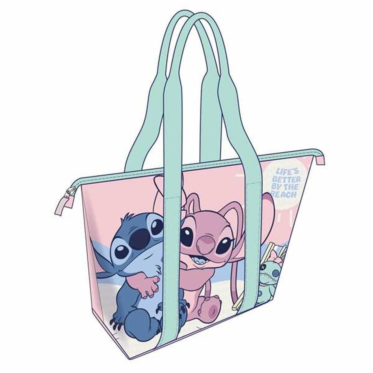 Borsa da Mare Stitch Azzurro 47 x 33 x 15 cm