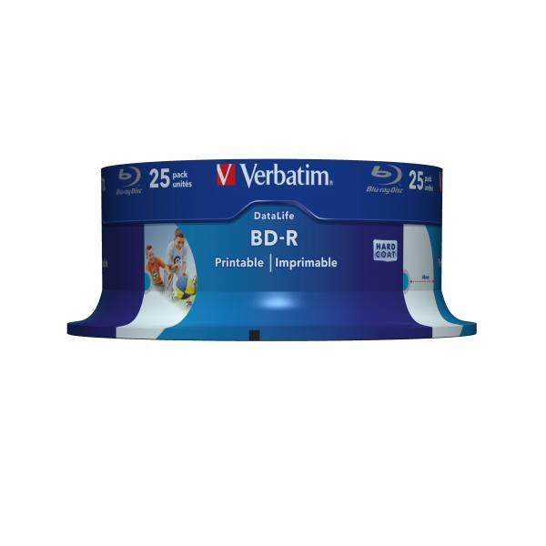 Blu-Ray BD-R Riscrivibile Verbatim Wide Inkjet Datalife 25 Unità 25 GB 6x