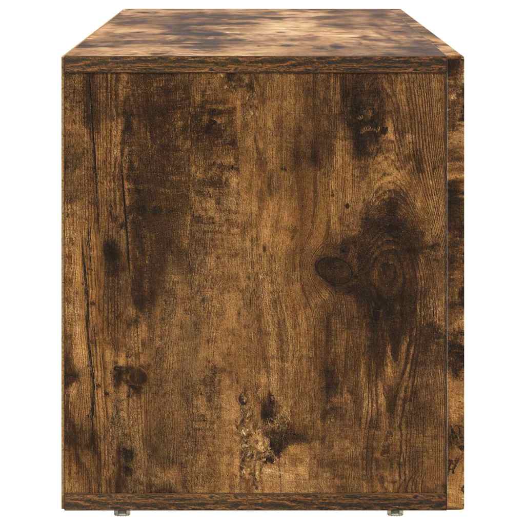 vidaXL Meuble TV Chêne fumé 100 x 35 x 40 cm Bois d'ingénierie - Image 6