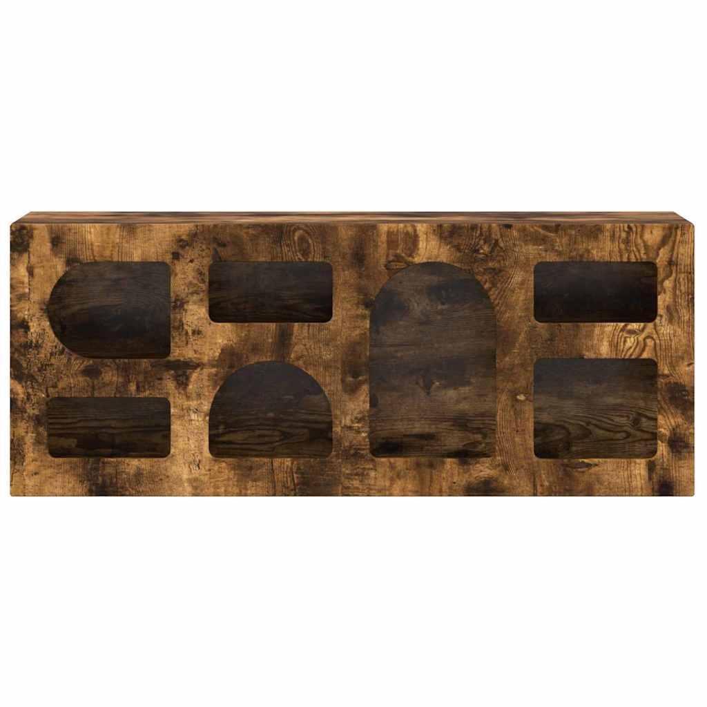 vidaXL Meuble TV Chêne fumé 100 x 35 x 40 cm Bois d'ingénierie - Image 5