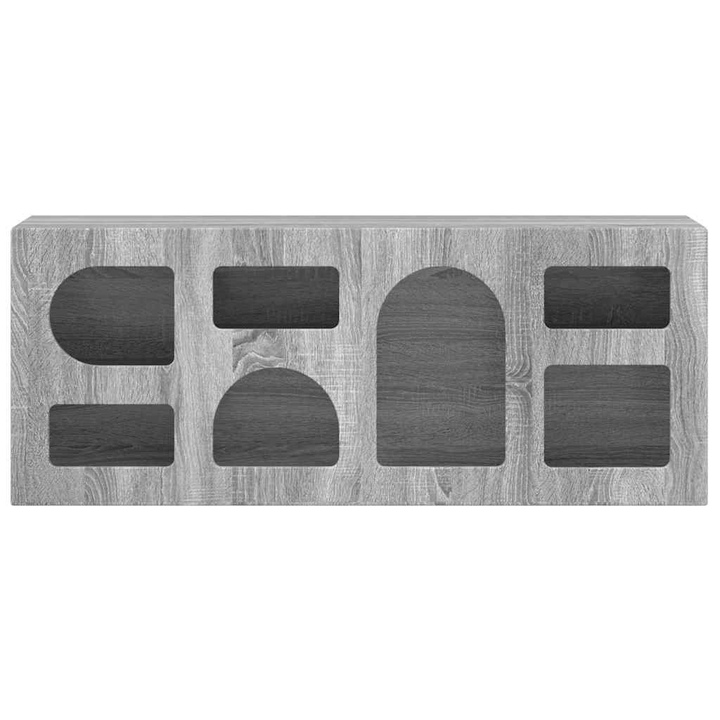 vidaXL Meuble TV Gris Sonoma 100 x 35 x 40 cm Bois d'ingénierie - Image 5