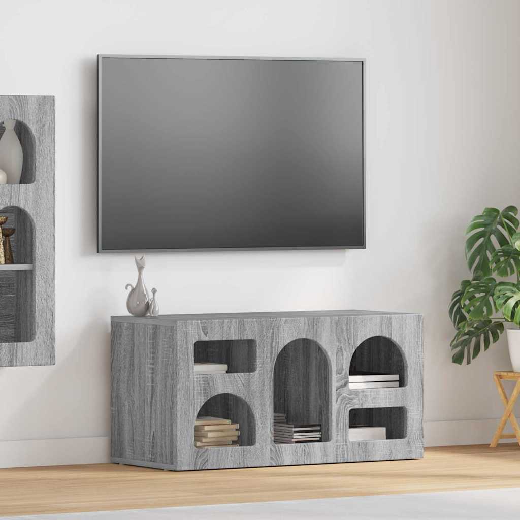vidaXL Meuble TV Gris Sonoma 80 x 35 x 40 cm Bois d'ingénierie