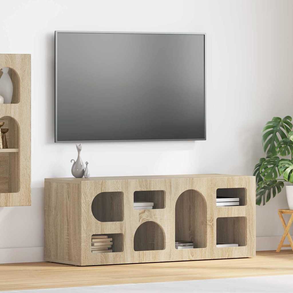 vidaXL Meuble TV Chêne Sonoma 100 x 35 x 40 cm Bois d'ingénierie