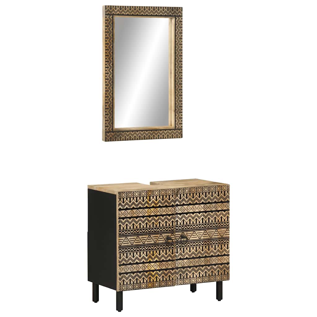 vidaXL Ensemble de meubles salle de bain 2 pcs bois de manguier massif