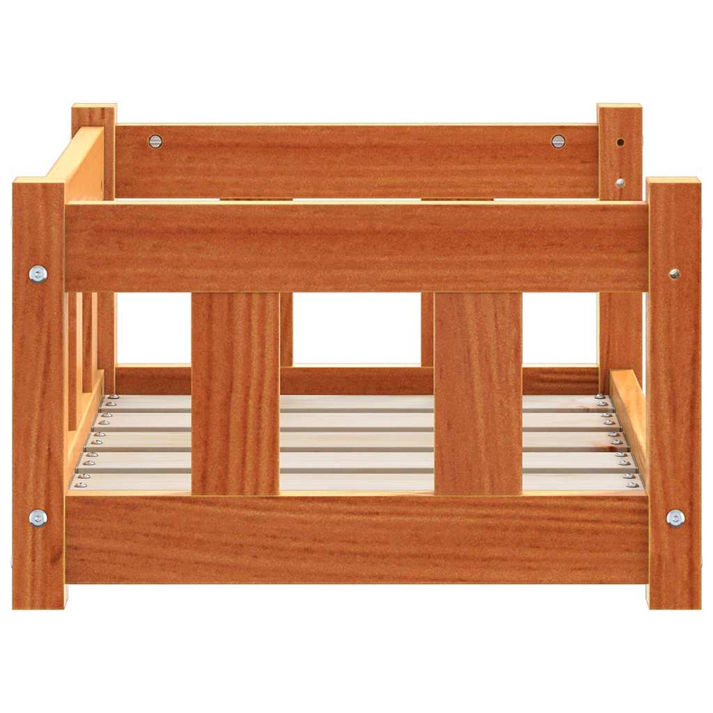 vidaXL Lit pour Chien Brun cire 55 x 45 x 28 cm Pin massif - Image 5