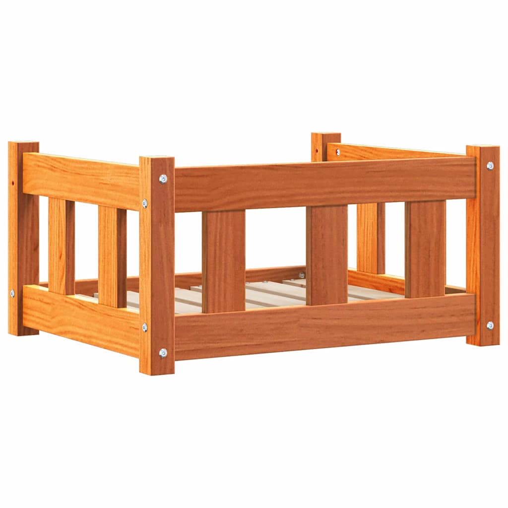 vidaXL Lit pour Chien Brun cire 55 x 45 x 28 cm Pin massif - Image 6