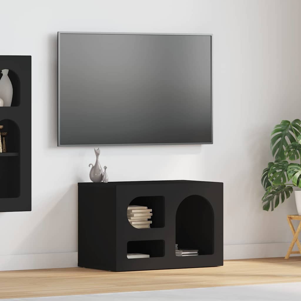 vidaXL Mueble de TV Negro 60 x 35 x 40 cm Madera de ingeniería