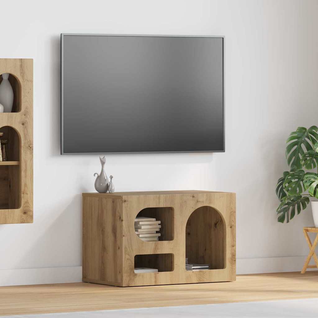 vidaXL Mueble de TV Roble artesanal 60 x 35 x 40 cm