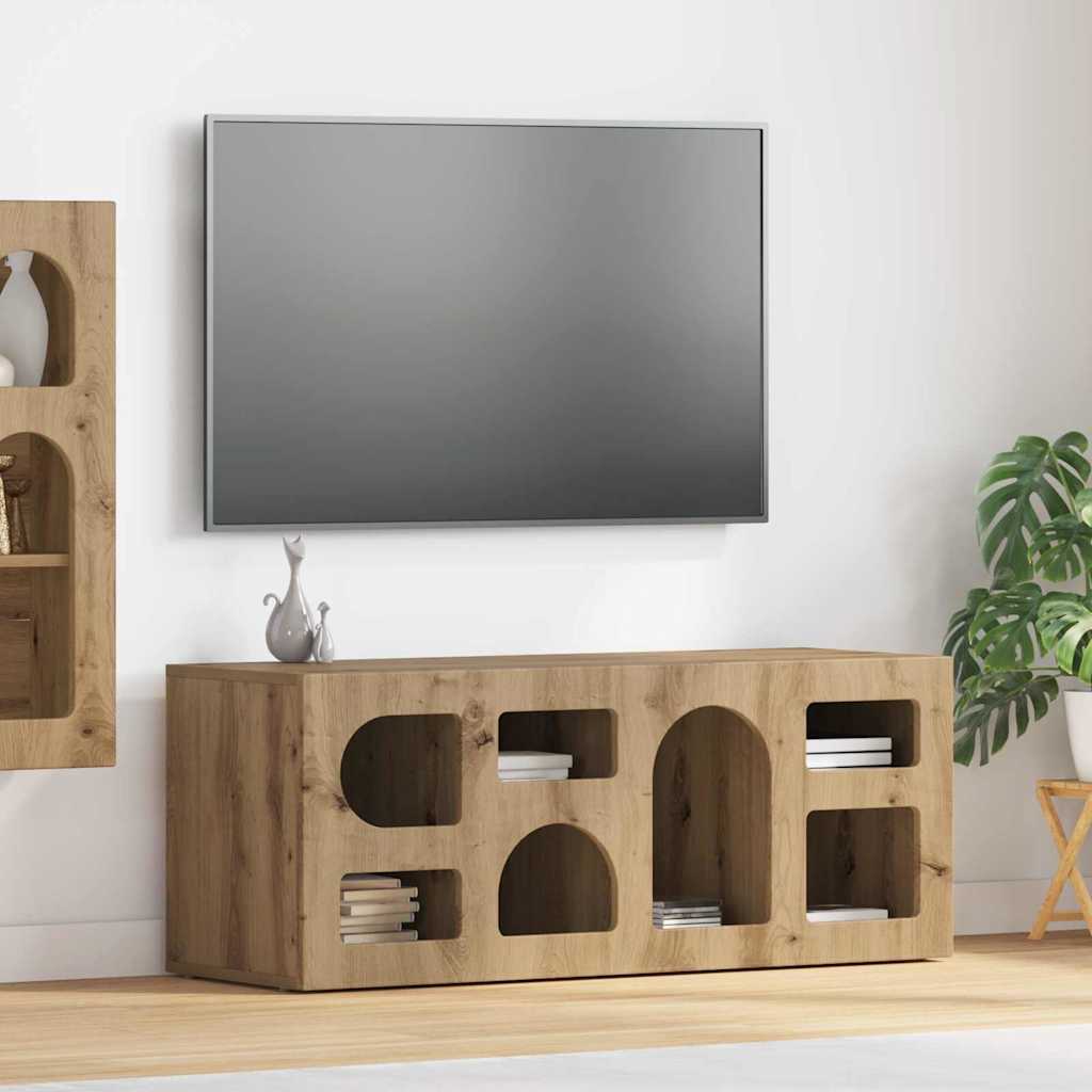 vidaXL Mueble de TV Roble artesanal 100 x 35 x 40 cm
