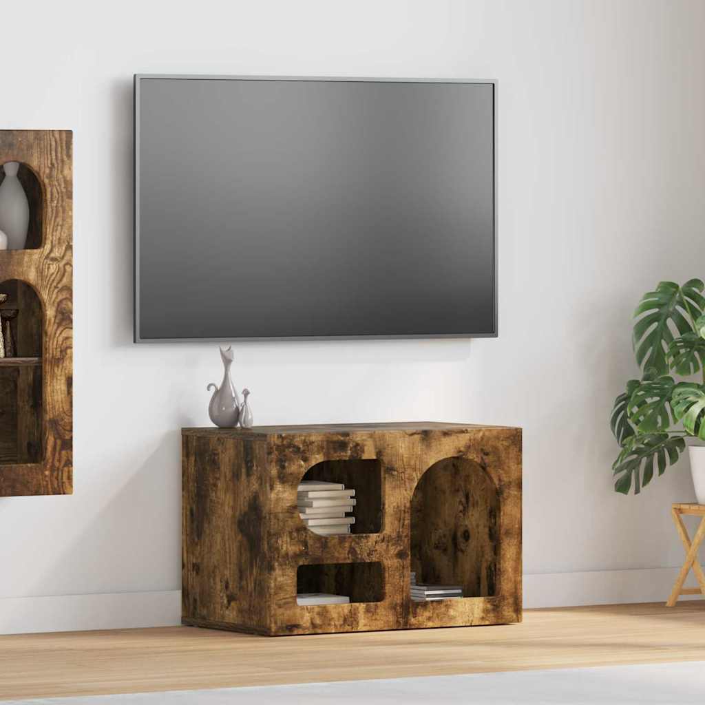 vidaXL Mueble de TV Roble ahumado 60 x 35 x 40 cm Madera de ingeniería