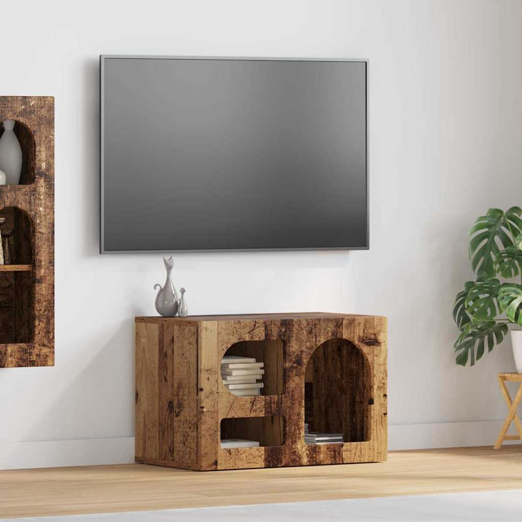 vidaXL Mueble de TV Madera vieja 60 x 35 x 40 cm Madera de ingeniería