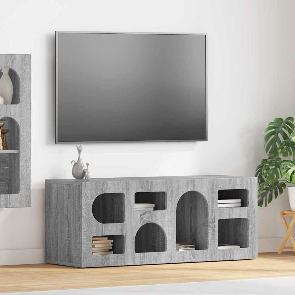 vidaXL Mueble de TV Gris Sonoma 100 x 35 x 40 cm Madera de ingeniería