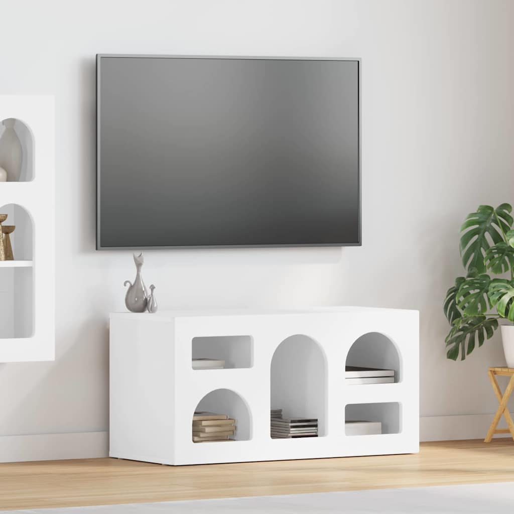 vidaXL Mueble de TV brillante 80 x 35 x 40 cm Madera de ingeniería