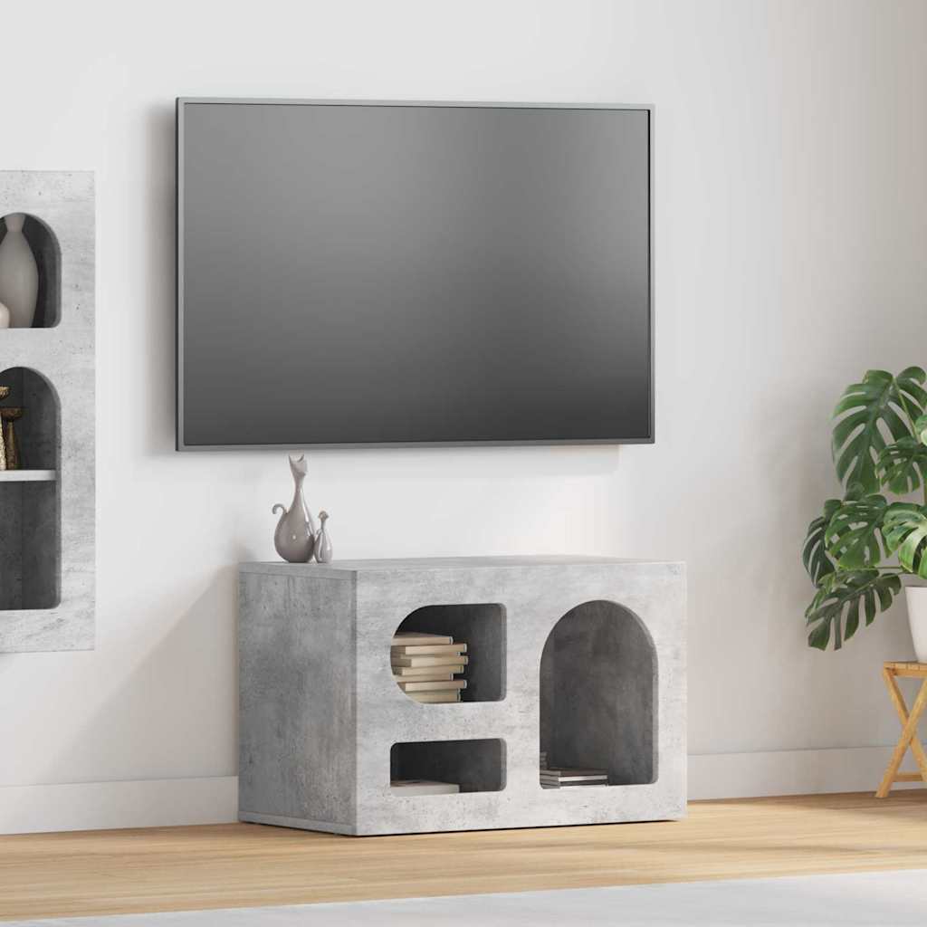 vidaXL Mueble de TV Gris Concreto 60 x 35 x 40 cm Madera de ingeniería