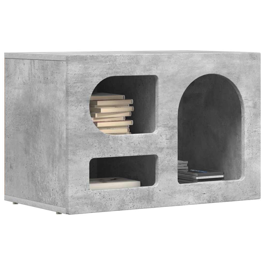 vidaXL Mueble de TV Gris Concreto 60 x 35 x 40 cm Madera de ingeniería - Image 3