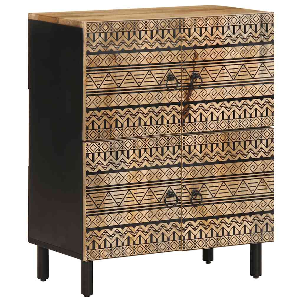 vidaXL Aparador de madera maciza de mango rugosa 60x33,5x75 cm