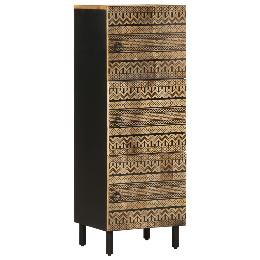 vidaXL Aparador de madera maciza de mango rugosa 40x33,5x110 cm