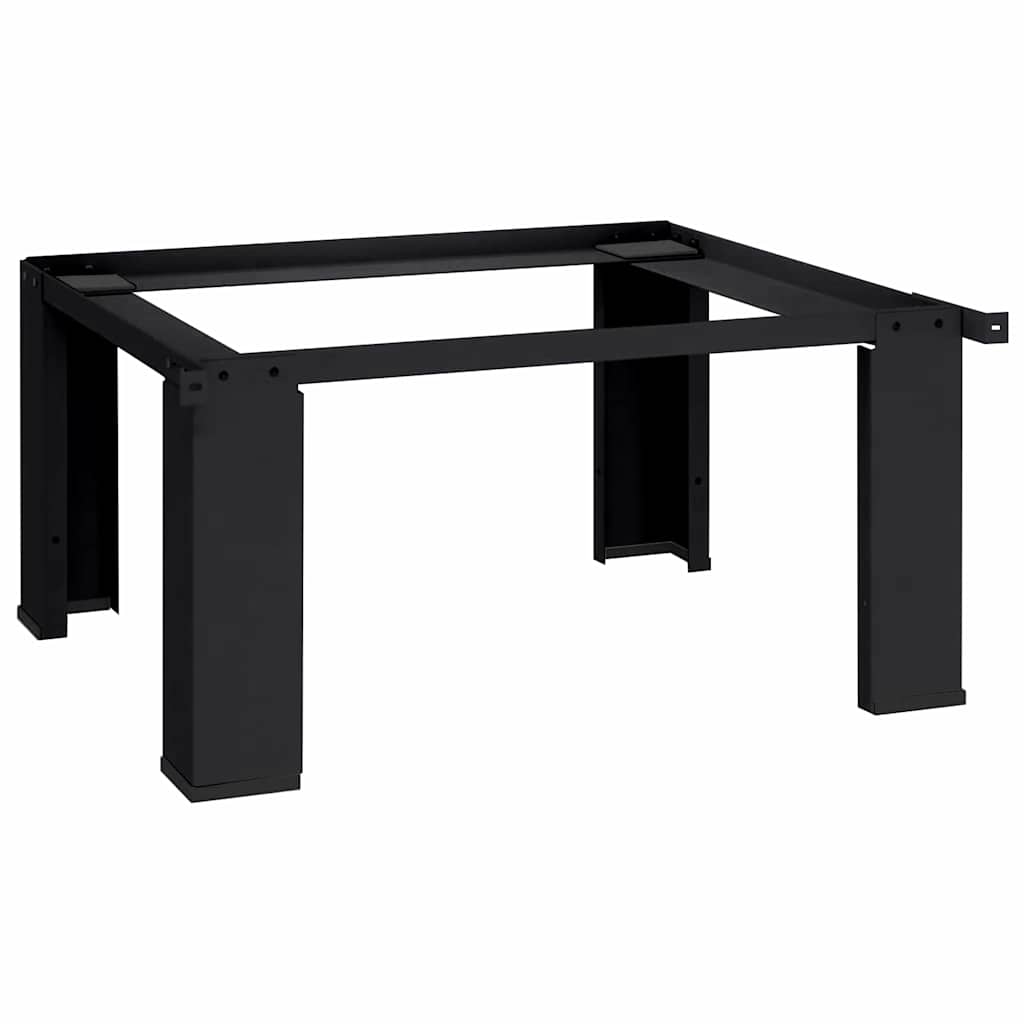 vidaXL Waschmaschinen-Podest Schwarz 64 x 55 x 32,5 cm Stahl - Image 5