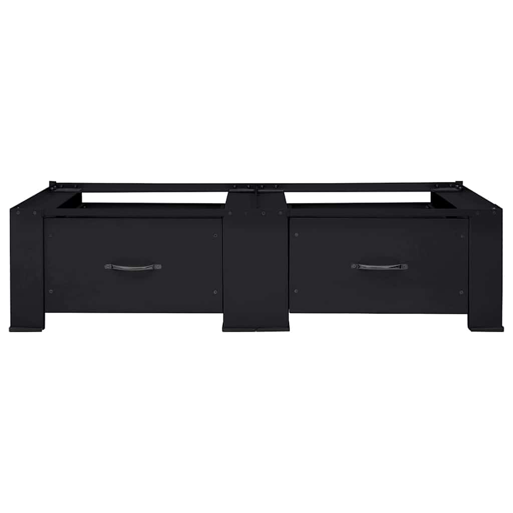 vidaXL Waschmaschinen-Podest 2 pcs Schwarz 64 x 55 x 32,5 cm Stahl - Image 4