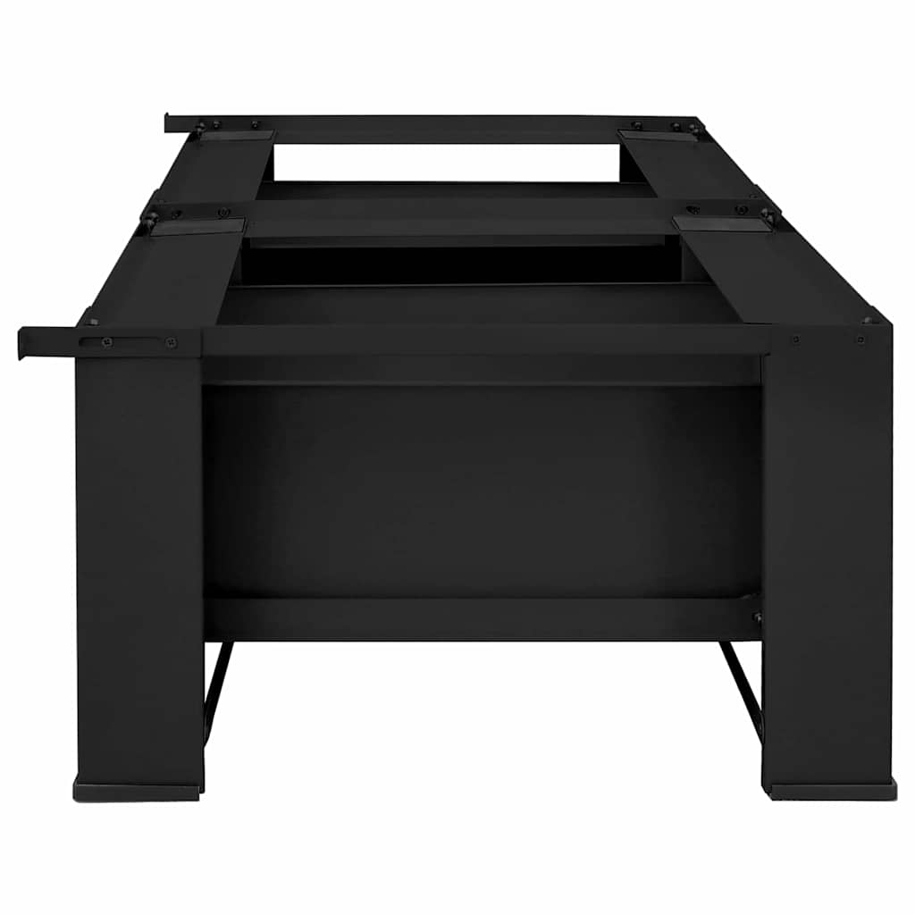 vidaXL Waschmaschinen-Podest 2 pcs Schwarz 64 x 55 x 32,5 cm Stahl - Image 5