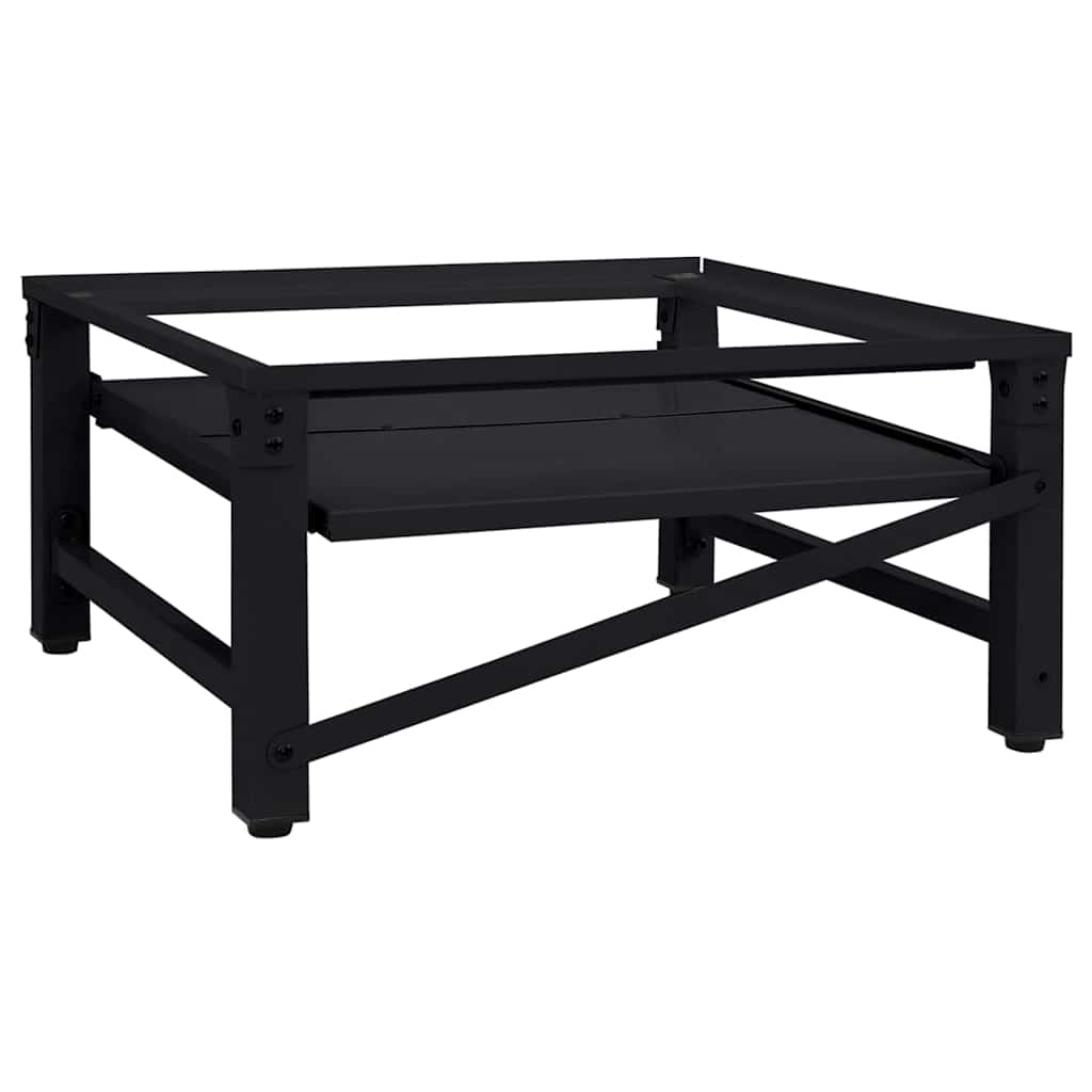 vidaXL Waschmaschinen-Podest Schwarz 64 x 55 x 32,5 cm Stahl - Image 5