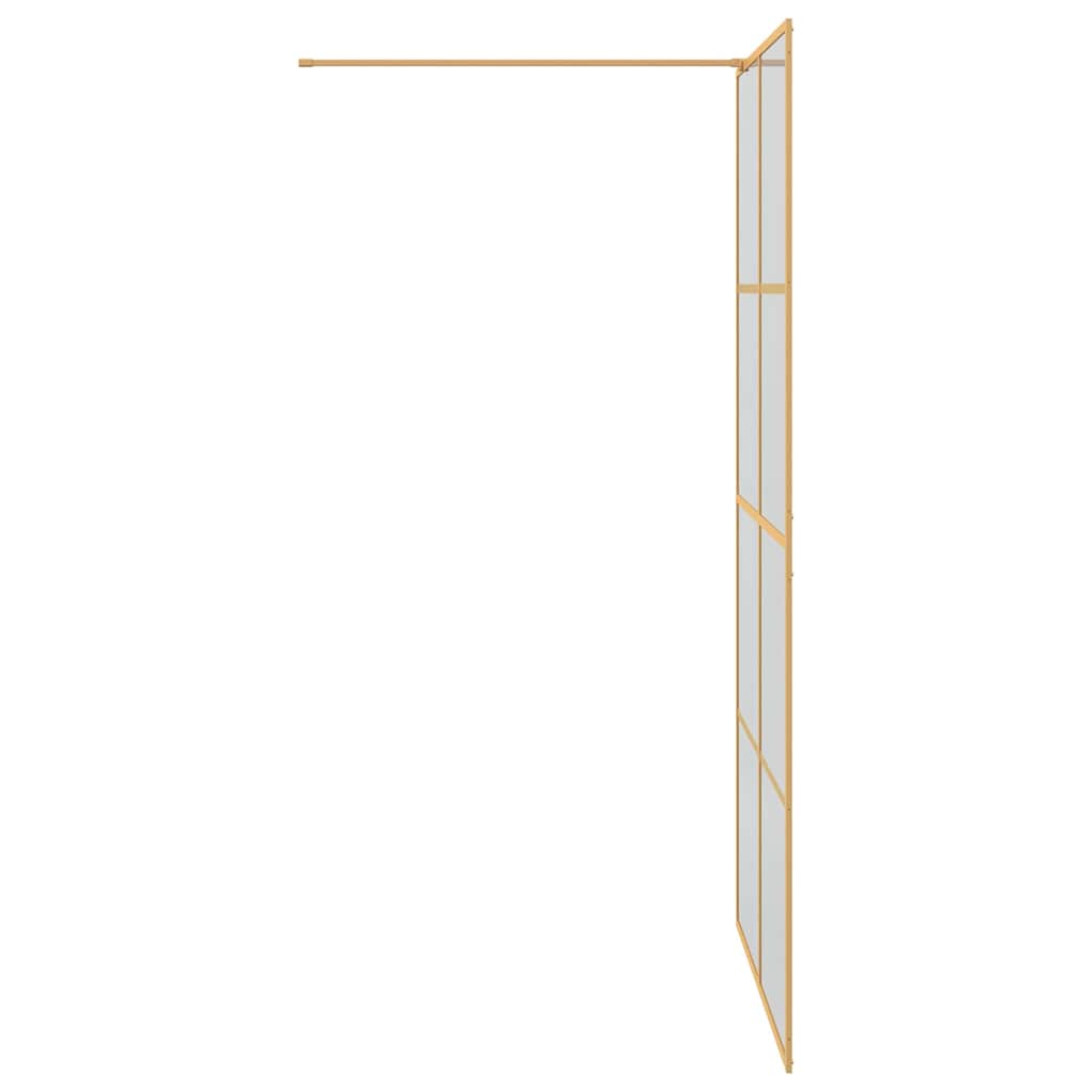 vidaXL Walk-in Duschwand Gold 115 x 195 cm Gehärtetes Glas - Image 5