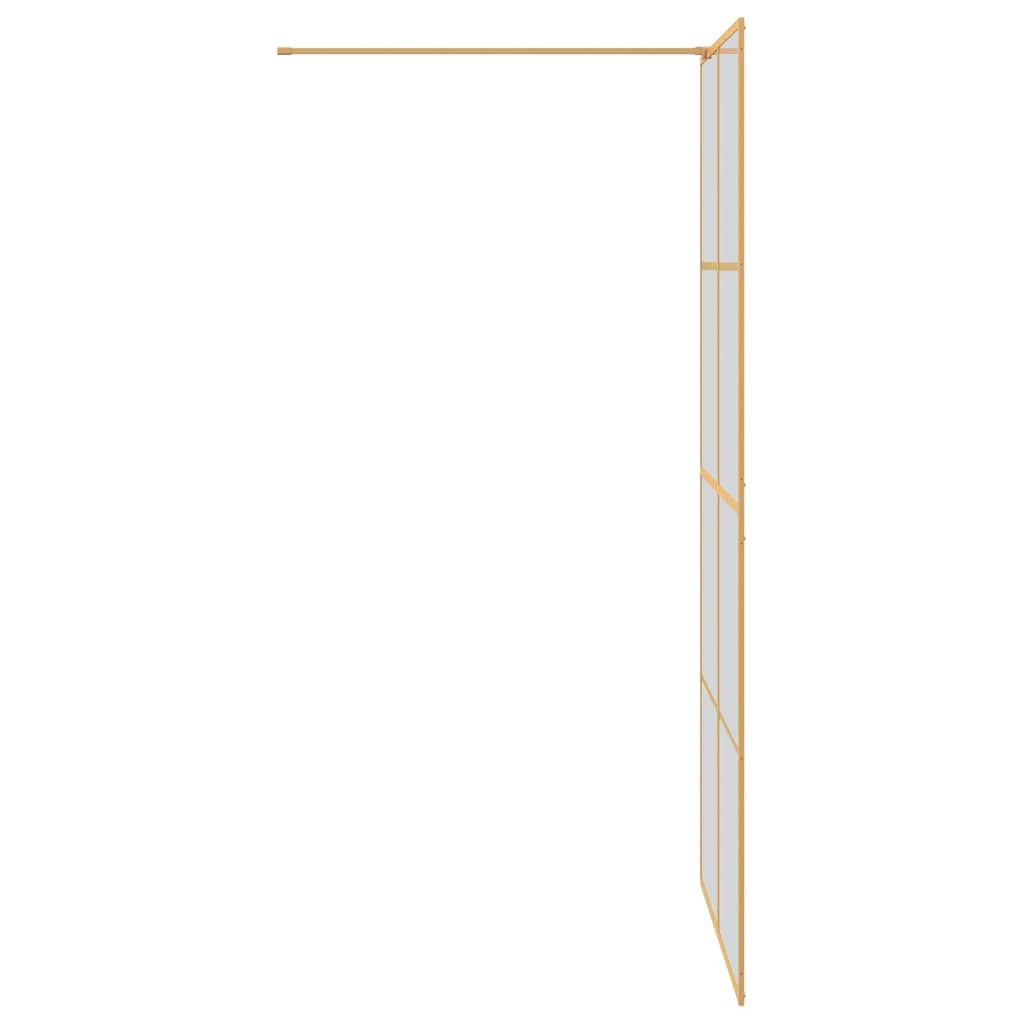 vidaXL Walk-in Duschwand Gold 100 x 195 cm Gehärtetes Glas - Image 5