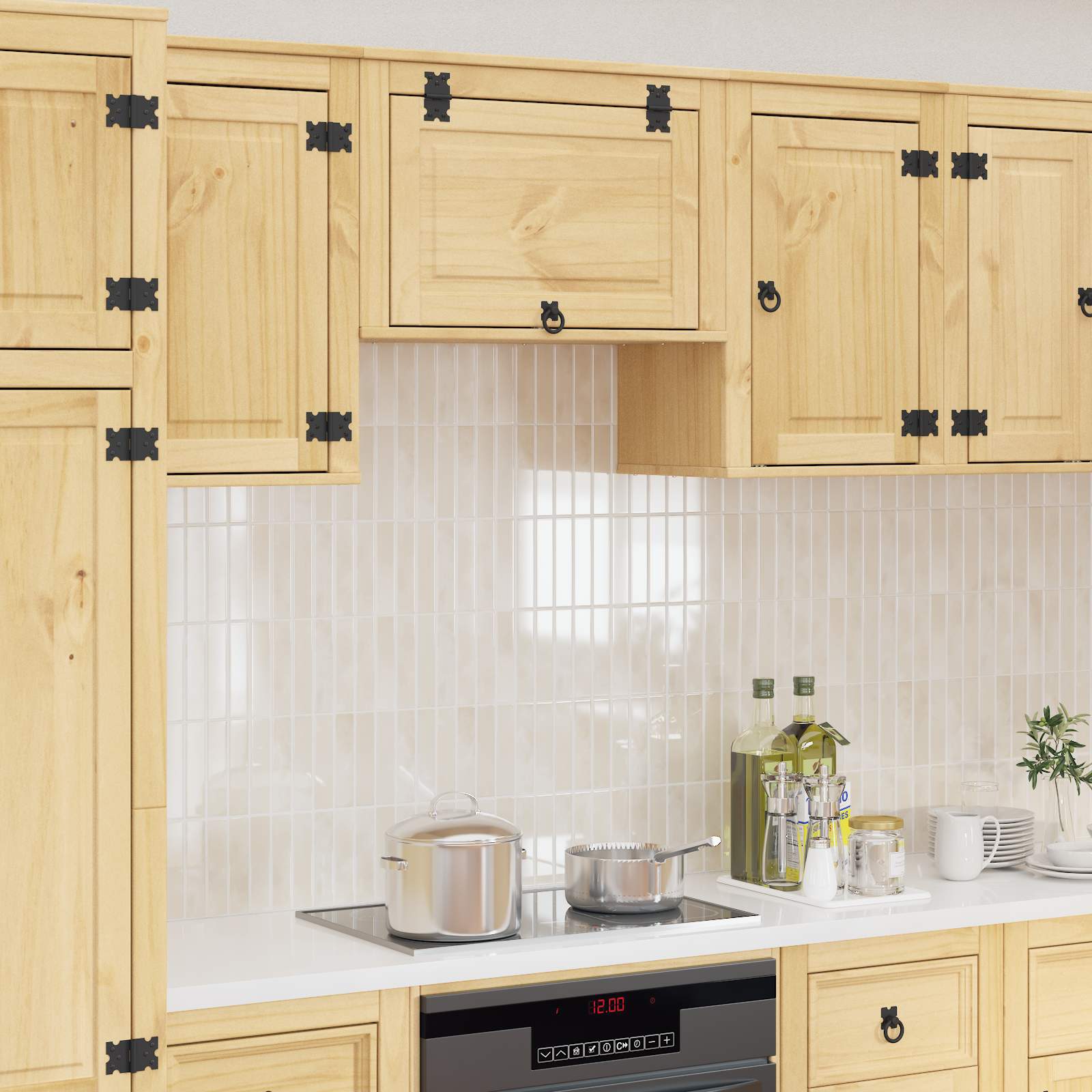 vidaXL Schrank mit Speicher Honig 60 x 32 x 40 cm Massives Kiefernholz