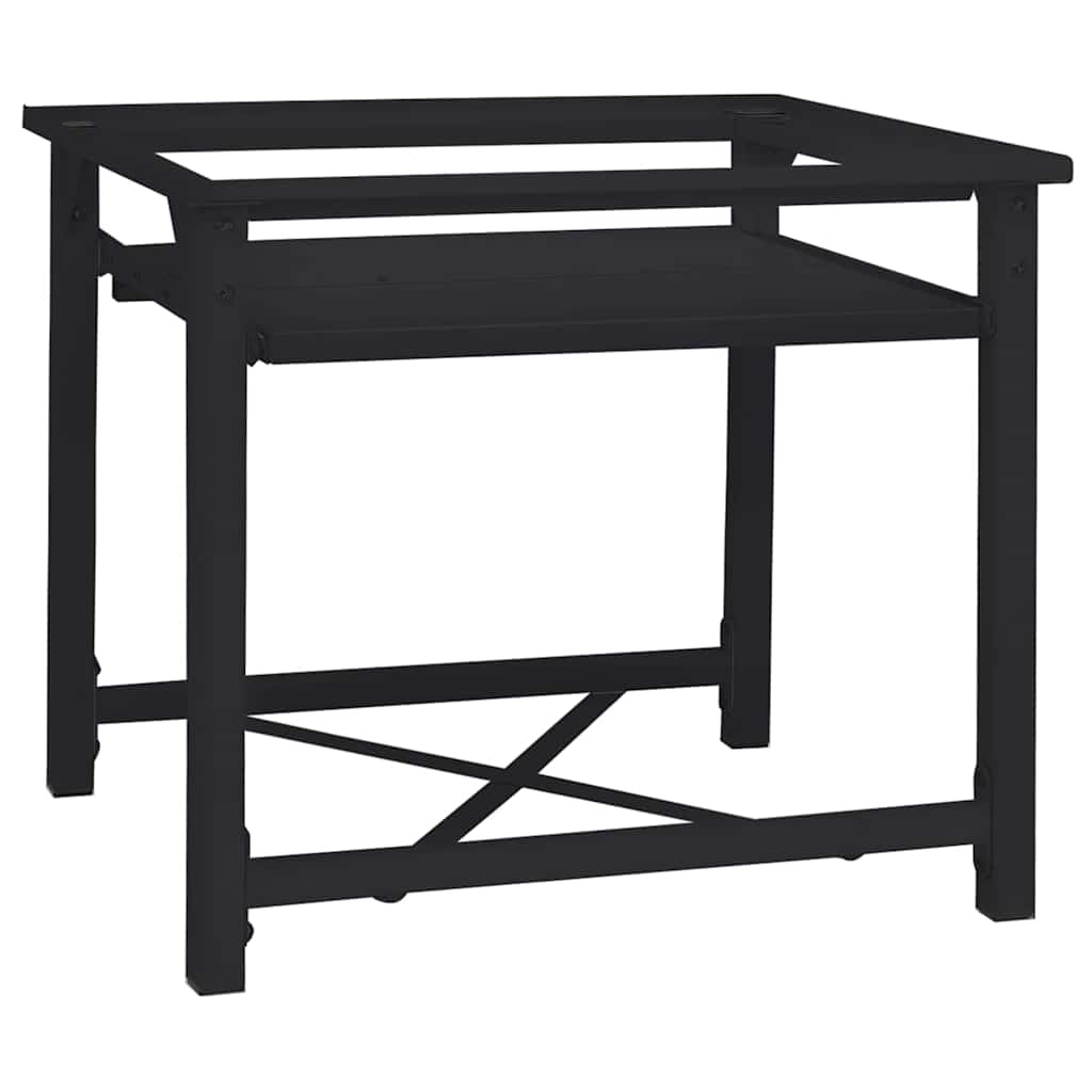 vidaXL Waschmaschinen-Podest Schwarz 64 x 55 x 32,5 cm Stahl - Image 5