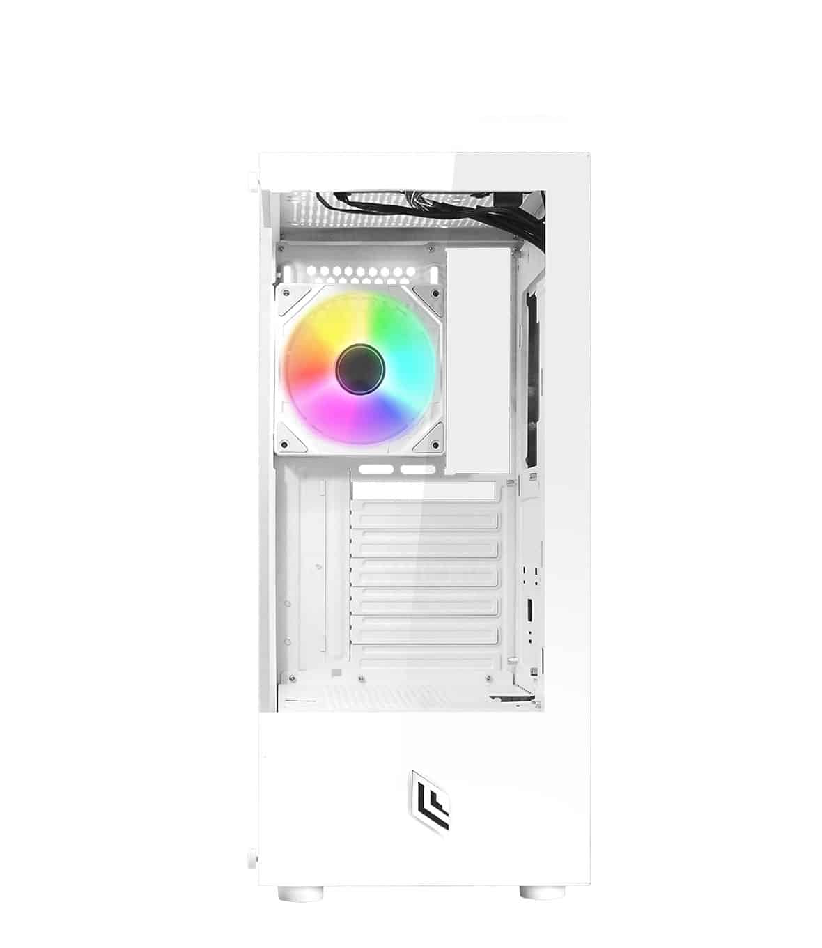 Noua Case Atx Nexus P200 Bianco 0.5mm Spcc 2, Usb3.0/2.0 , Fan Argb Front, Glass