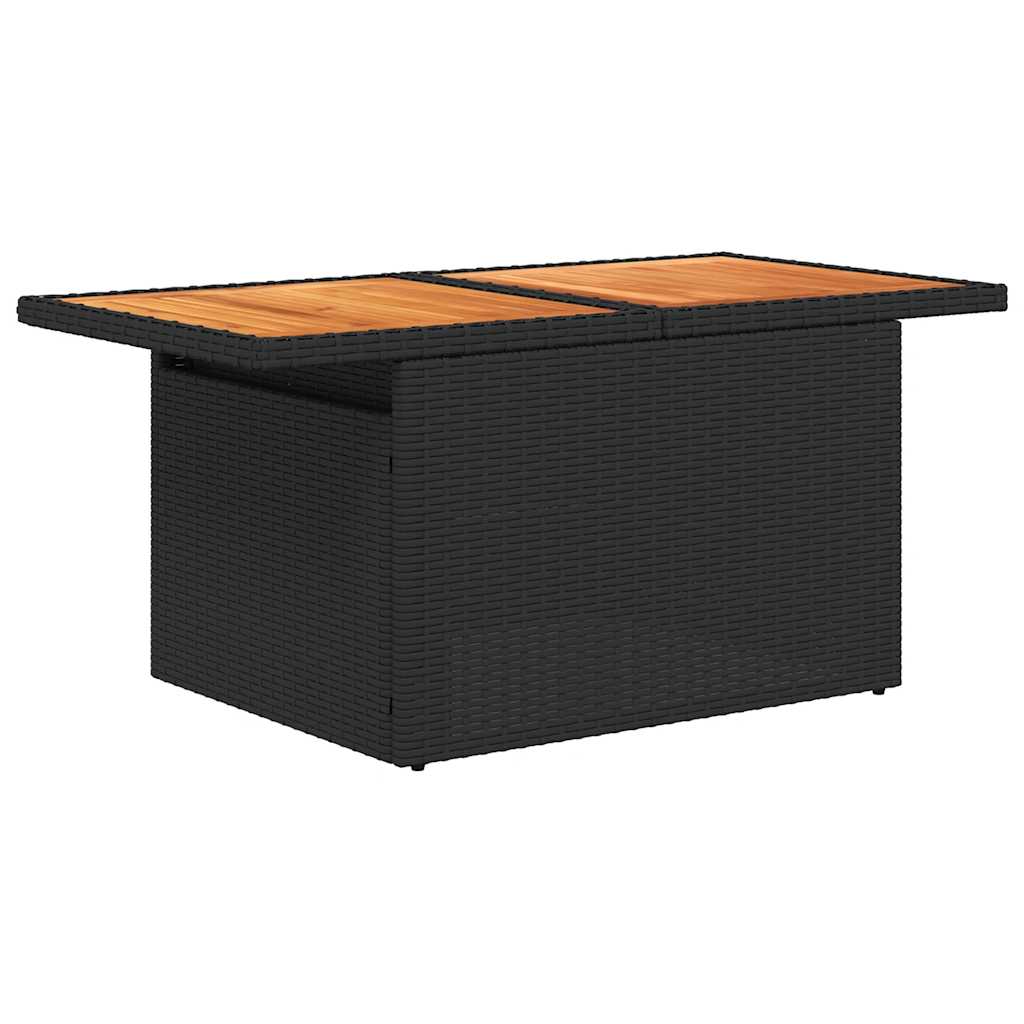 Set Divano Da Giardino 6 Pz Con Cuscini Nero In Polyrattan - Image 5