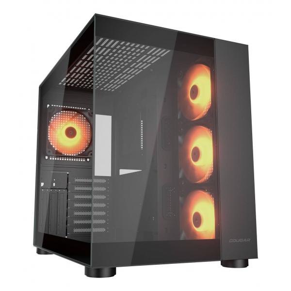 Cougar Fv150 Rgb (black) - Pc Case Mid Tower Cube - Pannelli Trasparenti - Ventola Rgb 3*120+120mm