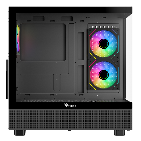 Itek Case Showbui 42b, Gaming Tower, Atx, 3x12cm Argb Fan, 2xusb3, TypE-C, Side Front Panel Temp G - Image 3