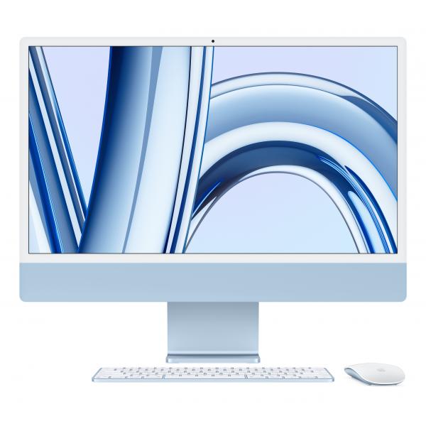 Apple Imac Con Retina 24'' Display 4.5k M3 Chip Con 8-Core Cpu E 8-Core Gpu, 256gb Ssd - Blu (imac 24 2023 M3/8gb/256gb 8c Gpu/blue)