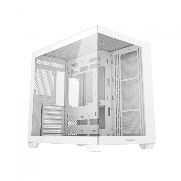Deepcool Cg530 Wh Midi Tower Bianco (deepcool Cg530 DuaL-Chamber Computer Case, Tempered Glass Panels, Advanced Cooling Support, Exceptional Cable ma
