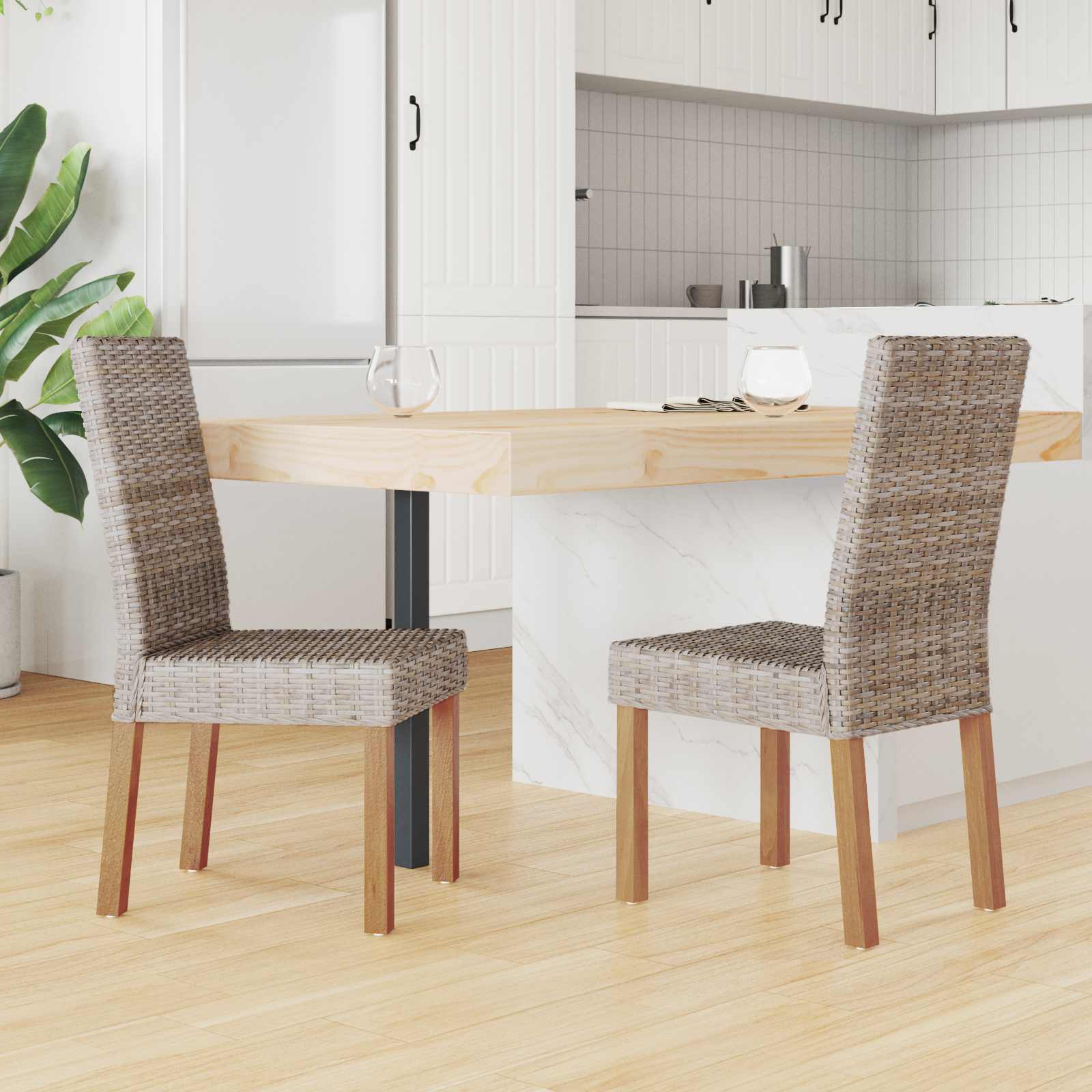 Sedia Da Pranzo 2 Pcs Grigio Kubu 45 X 54 X 93 cm - Image 3