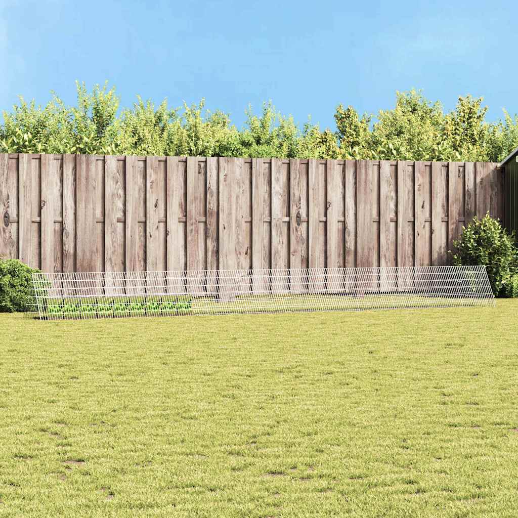 Gabbia Per Conigli Argento 650 X 55 X 55 Cm Acciaio Zincato