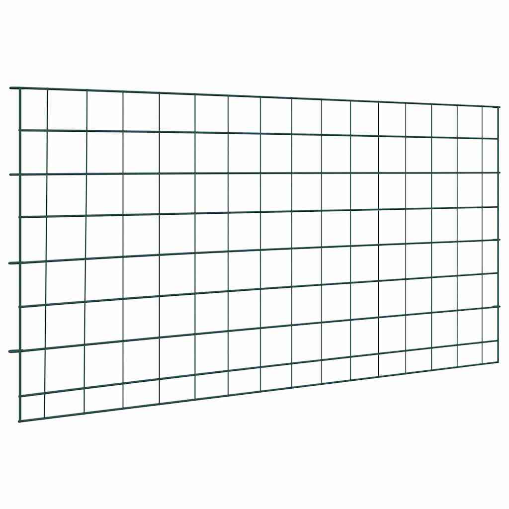 Set Di Recinzione Per Stagno 5 Pcs Verde 100 X 50 Cm Acciaio