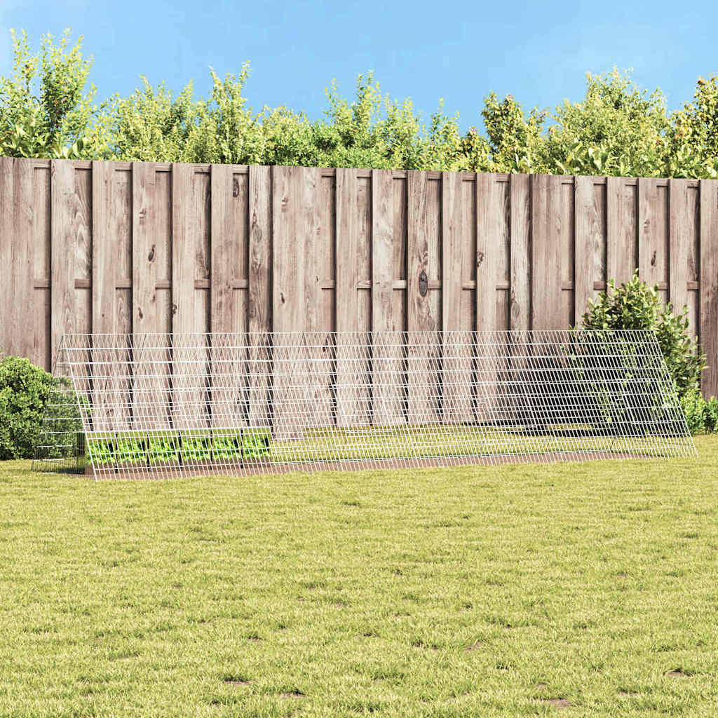 Gabbia Per Conigli Argento 215 X 100 X 85 Cm Acciaio Zincato