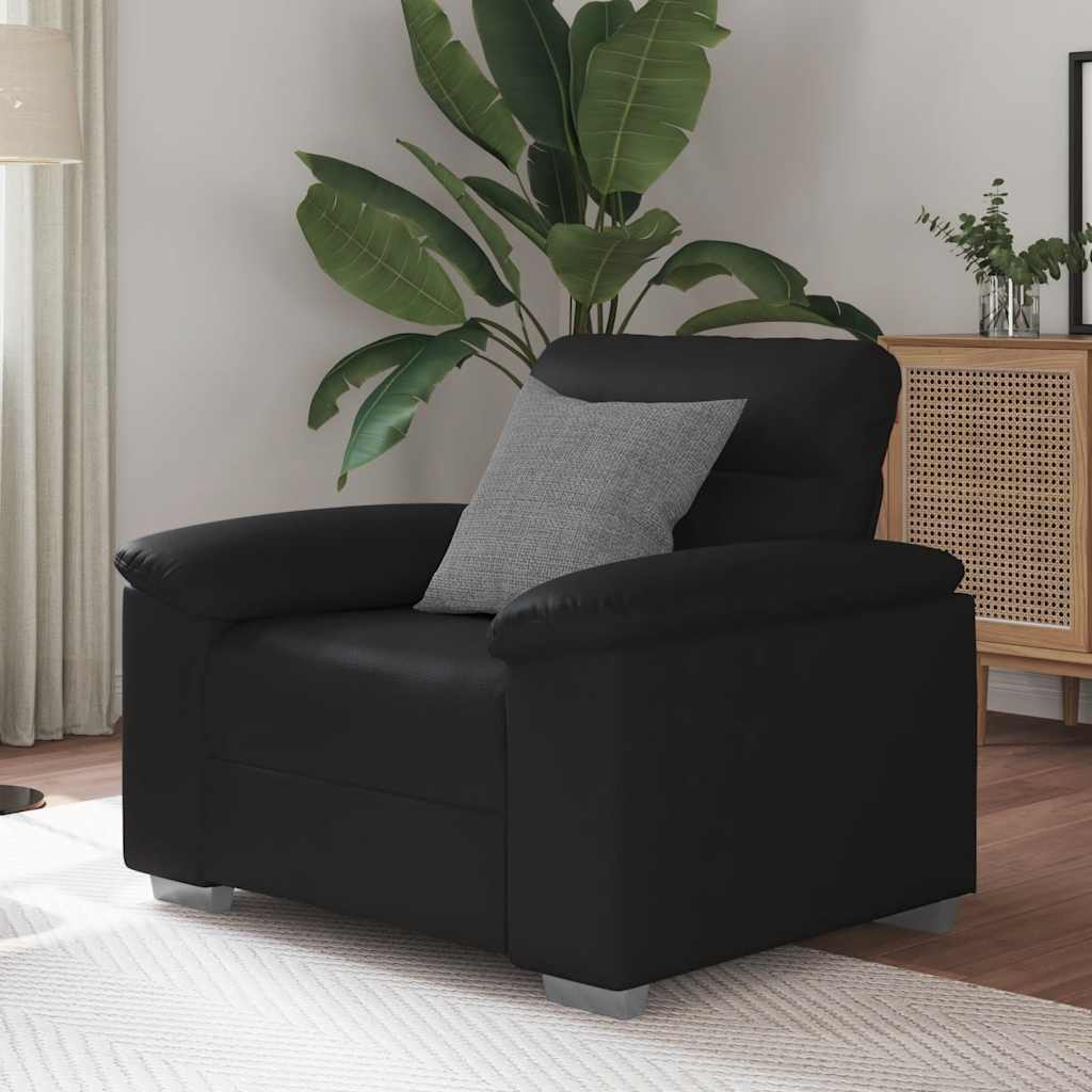 Poltrona Nera 60 Cm In Similpelle